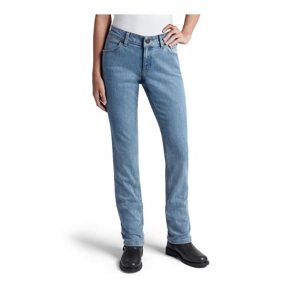 Harley Davidson Women’s 27 Straight Leg Zip Blue Cotton Denim Jeans NEW - Picture 1 of 7